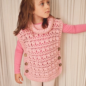 Crochet PATTERN Rose Poncho Pullover tailles from 1-2y up to Adult XL Anglais seulement image 2