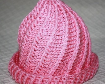 Crochet hat PATTERN - Swirl Hat - knit look (sizes baby to adult) (English only)
