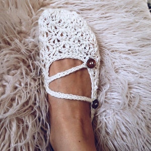 Crochet PATTERN - Meringue Double strap Slippers (English only)