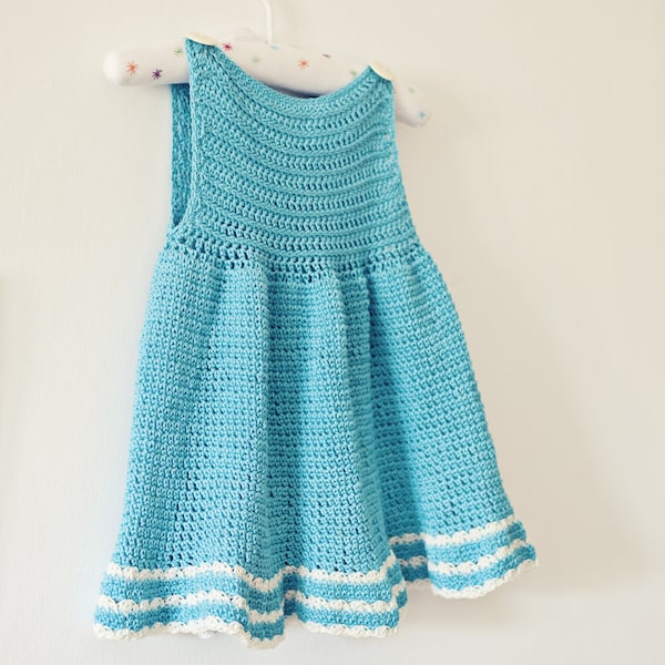 Crochet PATTERN - A-line Dress (can be made in any size) (English only)