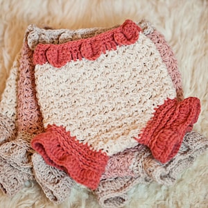 Crochet PATTERN Petal Diaper Cover sizes from newborn up to 2years English only image 3