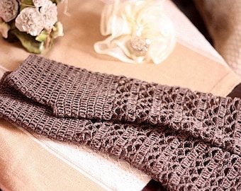 Crochet PATTERN - Melange fingerless gloves (English only)