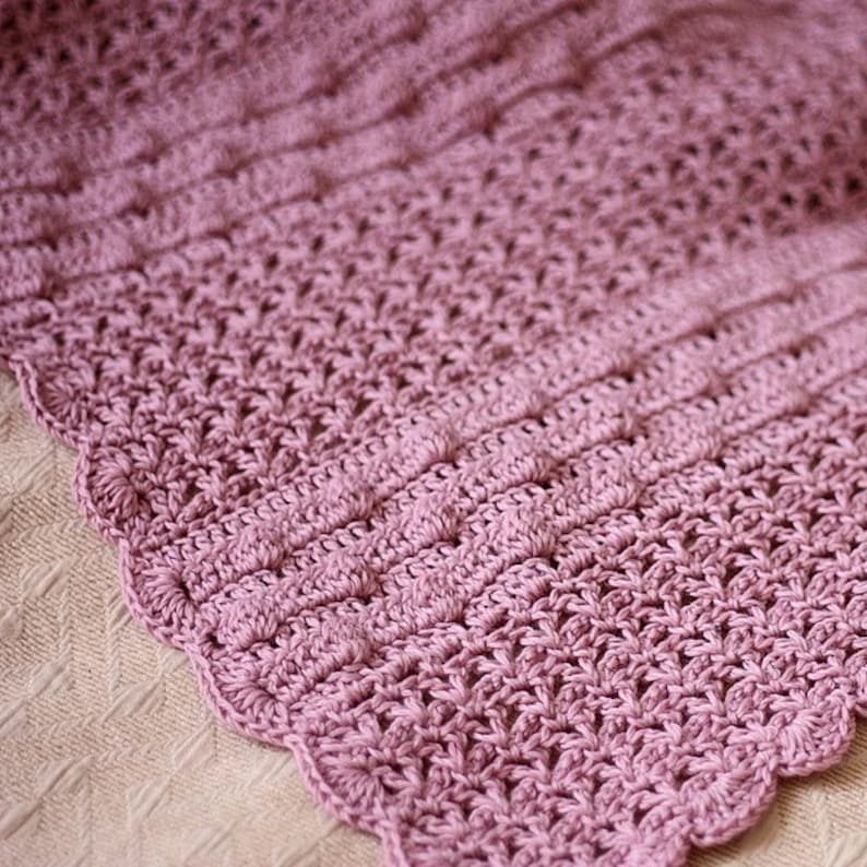 Crochet PATTERN Bobble Baby Blanket english Only Etsy Canada