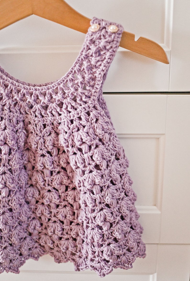 Crochet dress PATTERN Candytuft Dress sizes up to 8 years English only image 4