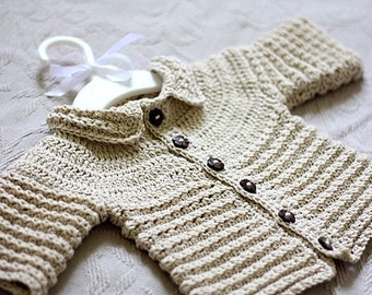 Crochet PATTERN  - Nina's Baby Cardigan (English only)