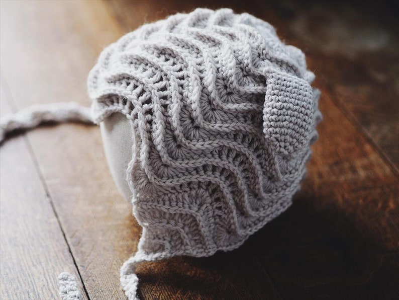 Crochet hat PATTERN Baby Lamb Bonnet sizes baby, toddler, child English only image 7