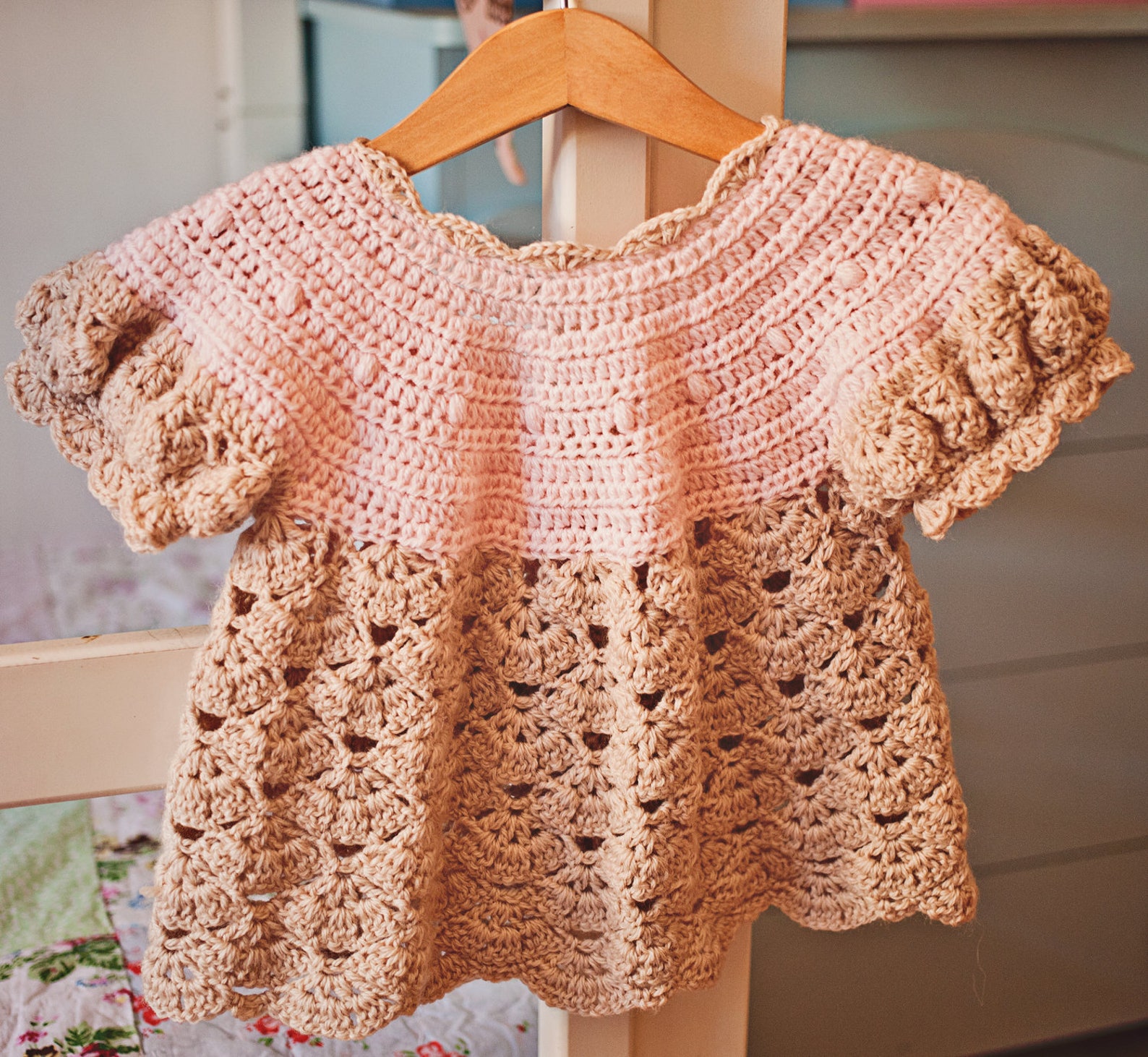 Crochet PATTERN Puff Sleeve Shrug Cardigan sizes baby up Etsy