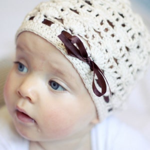 Crochet PATTERN - Shell Motif Hat (baby to adult) (English only)
