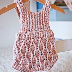 Crochet PATTERN Elodie Romper sizes 0-3m, 6-9m and 12-18months English only image 3