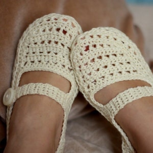 Crochet PATTERN Ladies Milky Slippers English only image 3