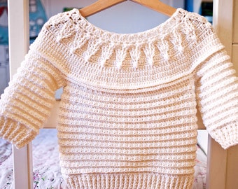 Crochet PATTERN - Stella Sweater (sizes from 1-2y up to 10 years) (English only)