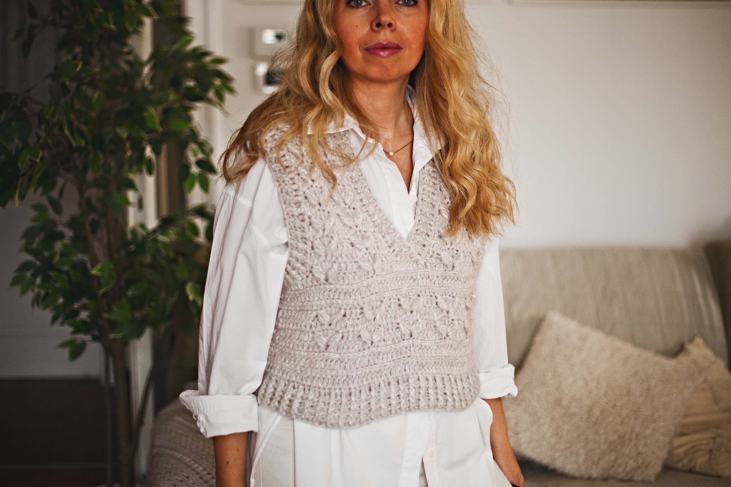 Crochet PATTERN - Diablo Vest (S, M, L, XL, XXL ) (english