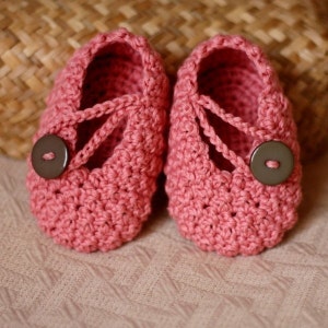 Crochet PATTERN Pretty in Pink Baby Booties English only image 5