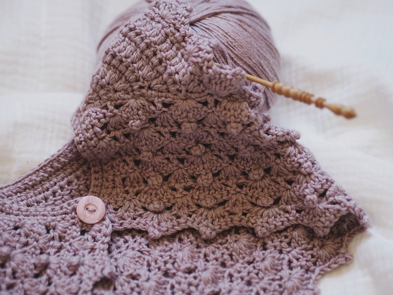 Gehaakt PATROON - Like a Cloud Bolero - Vest (maten baby's tot 6 jaar) (alleen in het Engels) afbeelding 5