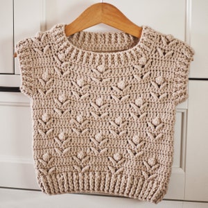 Crochet PATTERN - Oat Vest  (0-6 months up to 10 years) (English only)