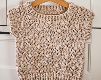 Crochet PATTERN - Oat Vest  (0-6 months up to 10 years) (English only)
