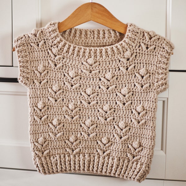 MOTIF au crochet - Oat Vest (0-6 mois à 10 ans) (en anglais uniquement)