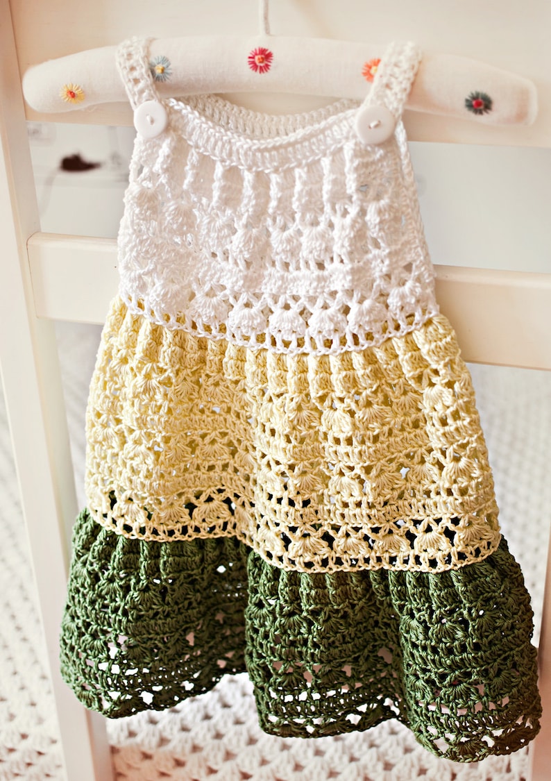 Crochet dress PATTERN Crochet Tiered Dress baby, toddler, child sizes English only image 3