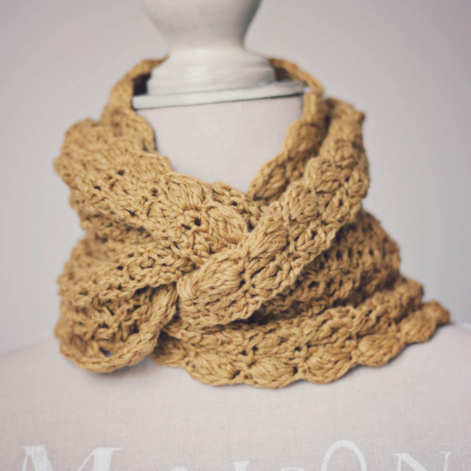 Crochet PATTERN - Mustard Infinity Scarf - Cowl (english Only) - Etsy