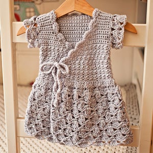 Crochet dress PATTERN Lavender Wrap Dress sizes up to 8 years English only image 3