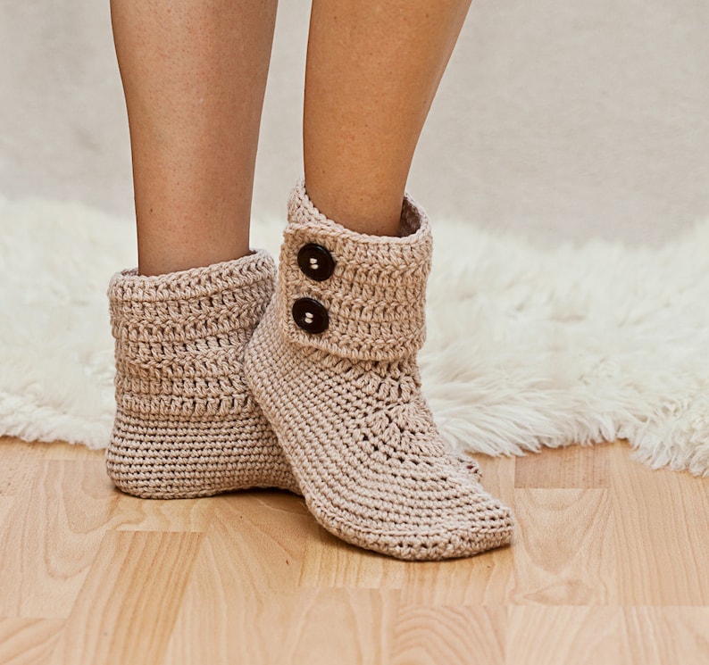 Crochet PATTERN pdf file Ladies Ankle Boots English only image 4