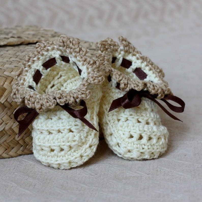 Crochet PATTERN Milky Baby Booties English only image 3