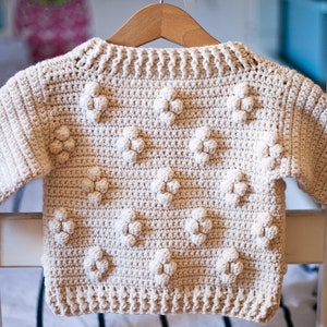 Crochet PATTERN Cotton Flower Cardigan sizes from 1-2y up to 10y English only image 3