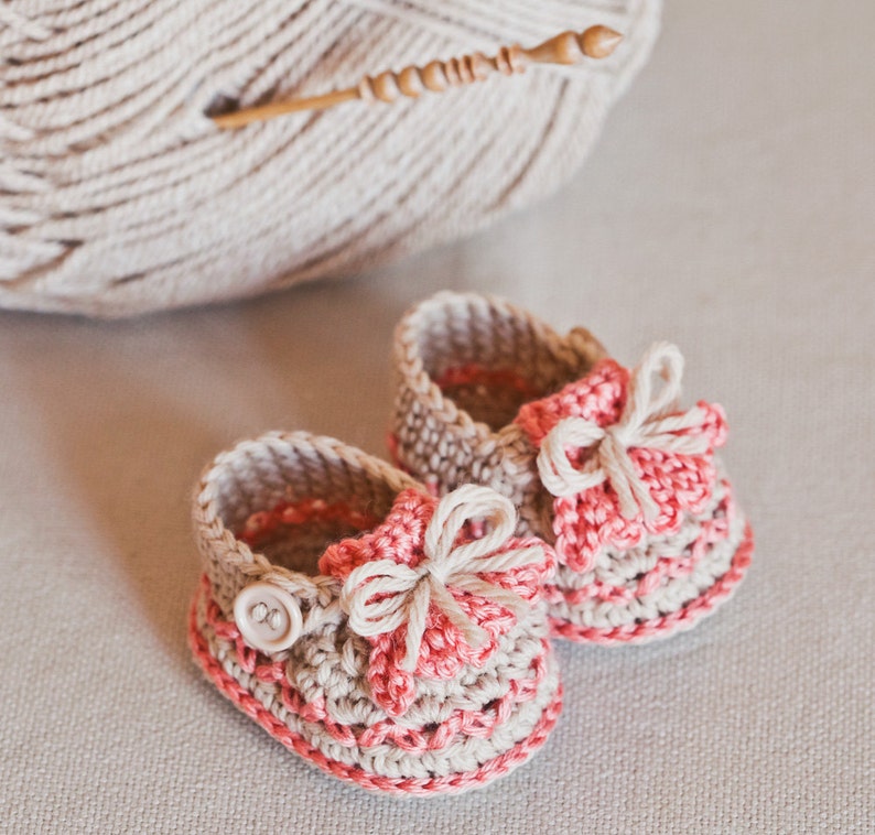 Crochet PATTERN baby booties Fringe Loafers English only image 2