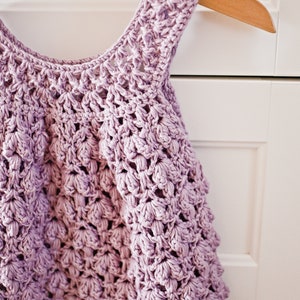 Crochet dress PATTERN Candytuft Dress sizes up to 8 years English only image 5