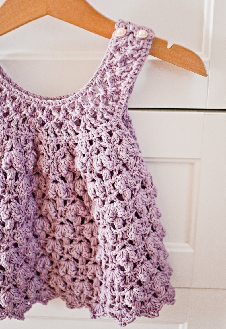 Crochet dress PATTERN Candytuft Dress sizes up to 8 years English only image 5