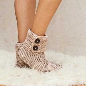 Crochet PATTERN pdf file Ladies Ankle Boots English only image 2