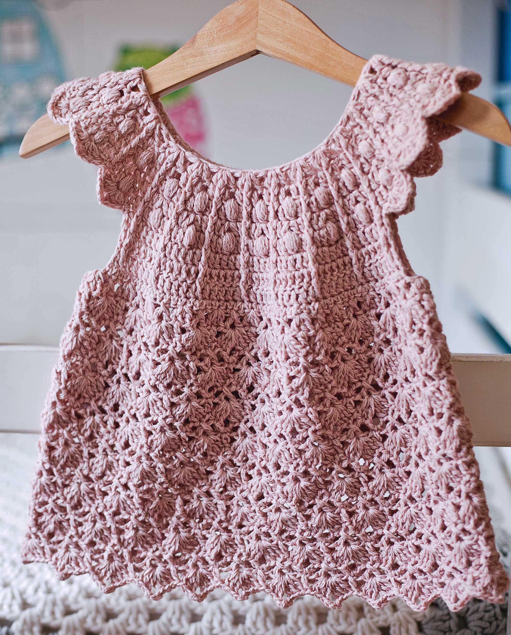 Crochet Dress PATTERN Dusty Rose Dress sizes up to 10 - Etsy