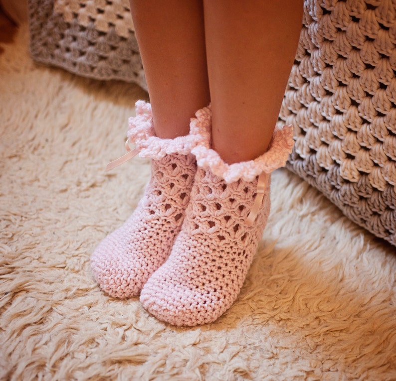 Crochet PATTERN Lace Frill Socks sizes baby to adult English only image 2