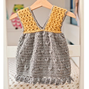 Crochet dress PATTERN - Little Miss Sunshine Dress (sizes up to 8 years) (English only)