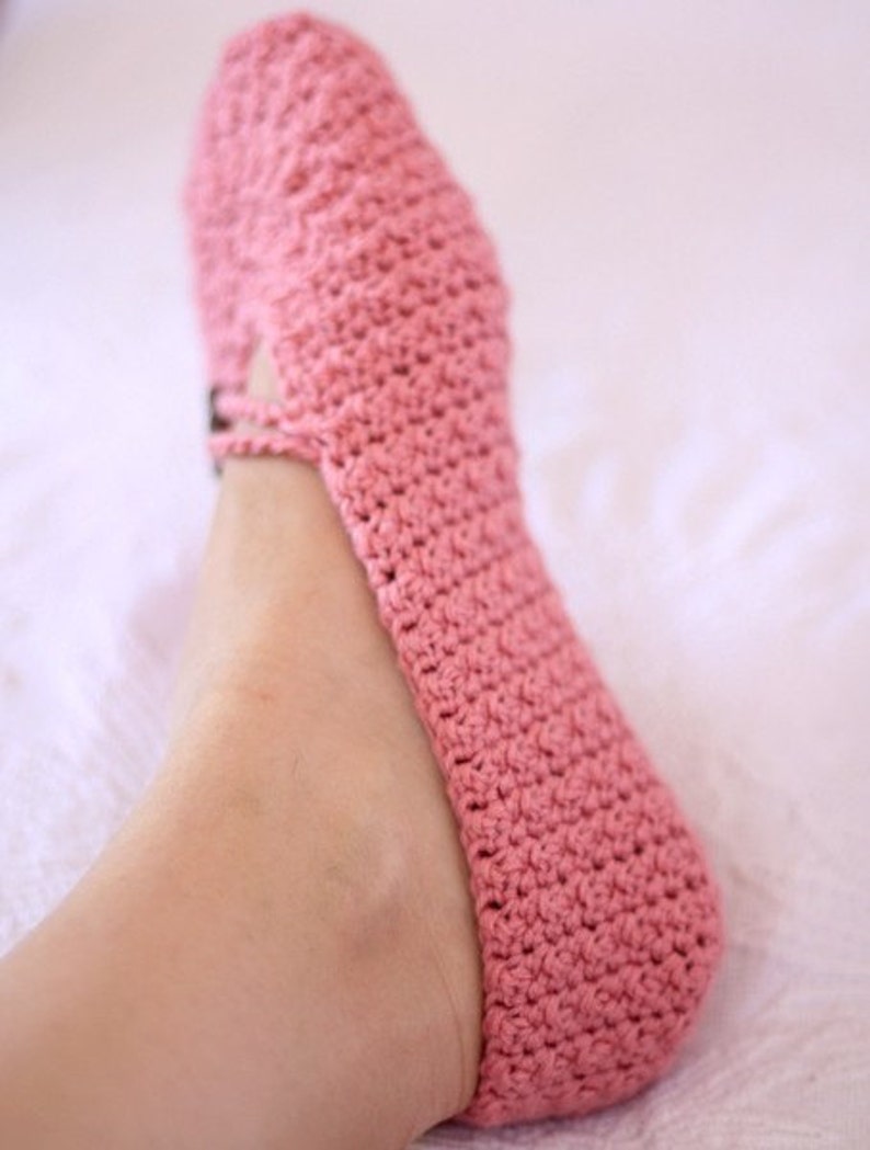 Crochet PATTERN Pretty in Pink Ladies Slippers English only image 5