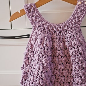 PATRON Vestido a crochet Vestido Candytuft tallas hasta 8 años solo en inglés imagen 6