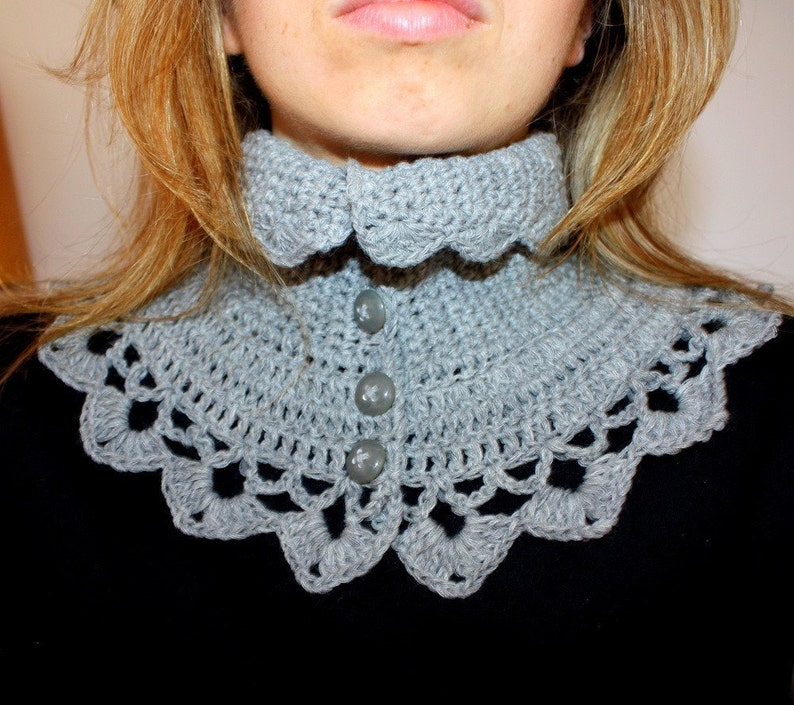 Crochet PATTERN Victorian Neck Warmer English only image 1