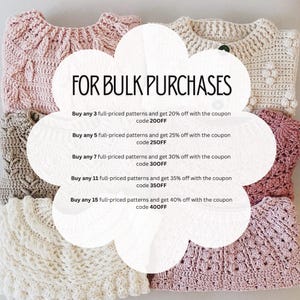 Crochet PATTERN - Diamond Sweater (child sizes 0-6m up to 9-10years) (English only) image 2