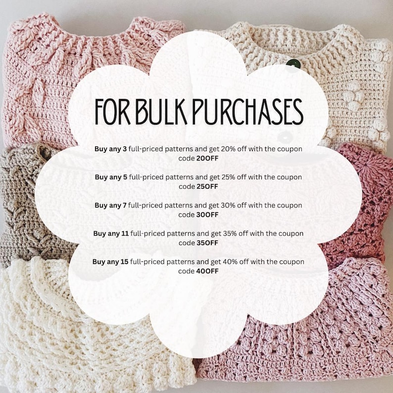 Crochet PATTERN - Diamond Sweater (child sizes 0-6m up to 9-10years) (English only) image 2