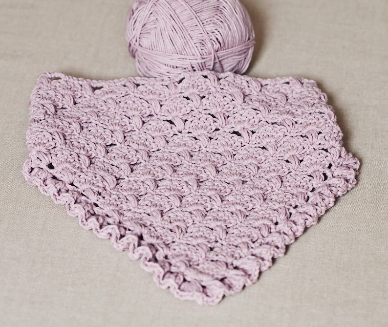 Crochet shawl PATTERN Fan and Ruffle Kerchief and Shawl instructions for both items are included English only image 4