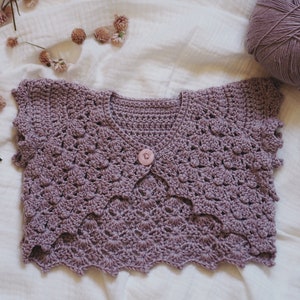 Gehaakt PATROON - Like a Cloud Bolero - Vest (maten baby's tot 6 jaar) (alleen in het Engels) afbeelding 4