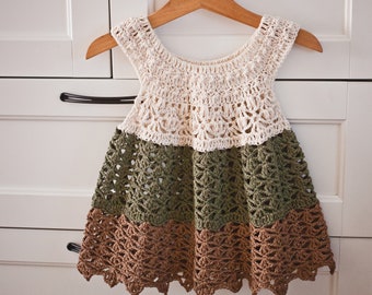 Crochet dress PATTERN - Allino Dress (sizes up to 8 years) (English only)