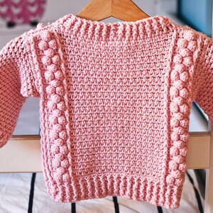 Crochet PATTERN Bobble Sweater child Sizes 6-9m up to - Etsy