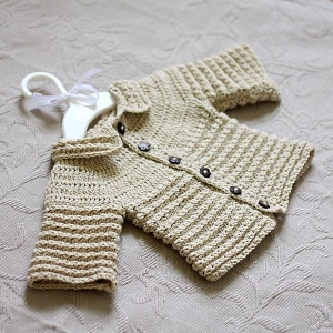 Crochet PATTERN Nina's Baby Cardigan English only image 2
