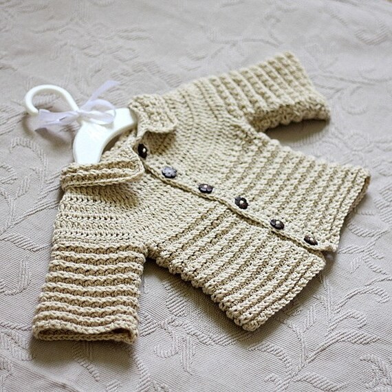 Crochet PATTERN Nina s Baby Cardigan english Only Etsy