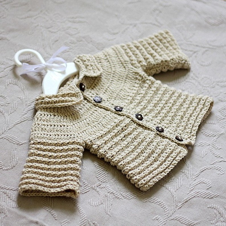 Crochet PATTERN Nina's Baby Cardigan English only image 2