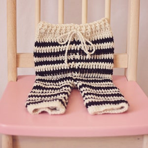 Crochet PATTERN Striped Baby Pants English only image 4