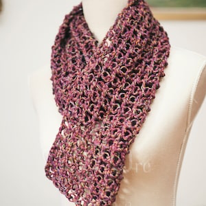 Scarf Crochet PATTERN Solomon's knot scarf English only image 2