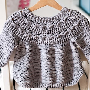 Crochet PATTERN  - Ester Sweater (child sizes 6-12m up to 9-10y) (English only)