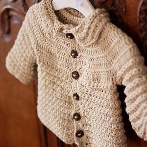 Crochet PATTERN Nina's Baby Cardigan English only image 4